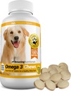 Amazing Omega 3 for Dogs - Omega 3 Fish Oil for Dogs Supplement for Itchy Skin Relief for Dry Skin and Hot Spots and Shedding Coat with EPA and DHA Fatty Acids - 120 Bacon Flavor Chews