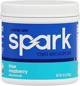 AdvoCare Spark - Energy Drink Mix - Vitamin & Amino Acid Supplement - Supports Energy & Focus - Portable Immune Support - Sugar-Free - Blue Raspberry (10.5 oz)