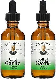 Christopher's Original Formulas Oil of Garlic Extract 2 Ounces - Pack of 2 - Premium Herbal Supplement - Cold-Pressed & Pure Liquid Garlic Oil | Versatile Use