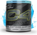 Cellucor C4 Ultimate Pre Workout Powder - Sugar Free Preworkout Energy Supplement for Men & Women - 300mg Caffeine + TeaCrine + Dynamine + Creatine - Frozen Bombsicle, 20 Servings