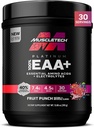 MuscleTech Platinum Essential Amino Acids Supplement with Electrolytes, Fruit Punch - Pre-Workout Powder for Energy, Muscle Growth & Strength Builder - EAA Complex for Men & Women - 30 Servings
