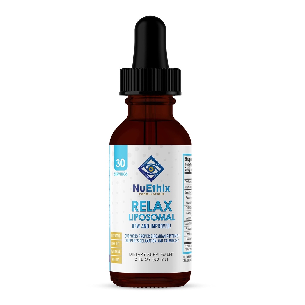 NuEthix Formulations Relax Liposomal Supplement Formula to Support Relaxation & Calm, 2 Fluid Ounces, 30 Servings