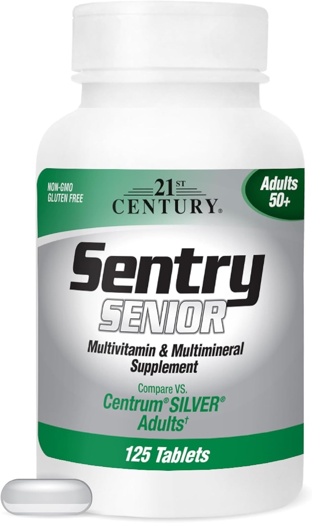 21st Century Sentry Senior Tablets, 125-Count (22390)