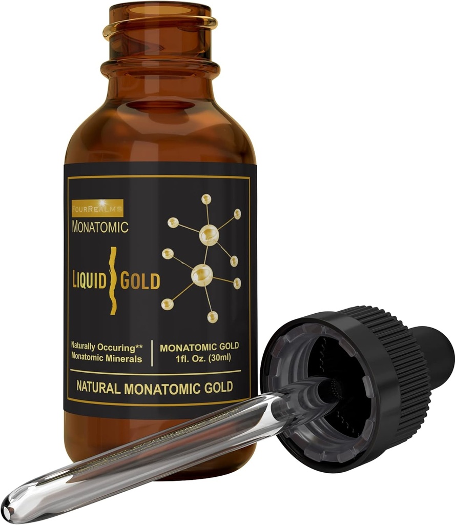 Ormus Monoatomic Gold Rich in Pure M-State Minerals & White Powder Gold - Pure 24k Gold -Trace Mineral Solution 1 oz
