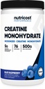 Nutricost Creatine Monohydrate Powder (Blue Raspberry), 500 Grams (1.1 LBS)