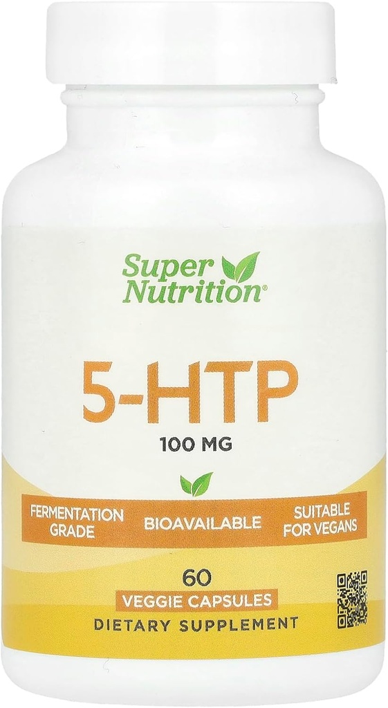 SuperNutrition 5-HTP, 100 mg, 60 Veggie Capsules