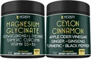 Bundle 6in1 Magnesium Glycinate Supplements & 6in1 Premium Ceylon Cinnamon Supplements - Relaxation, Restful Day & Night, Immune, Heart, Digestion & Body Balance Support