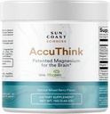Sun Coast Science Sun Coast Sciences AccuThink - Patented Magnesium Brain - 2.64oz Memory Supplement Brain Health, Sleep, Mood Boost - Cognitive Support Supplement Magnesium Threonate Vitamin C