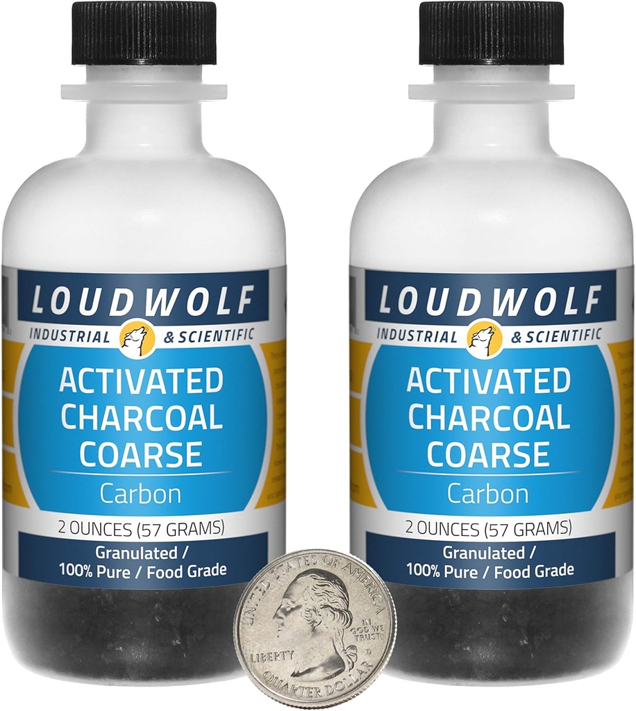 Activated Charcoal / 4 Ounces in 2 Bottles / 100% Pure Food Grade/Granules