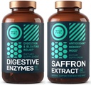 WILD FUEL Digestive Enzymes and Saffron Extract Capsules Dietary Bundle