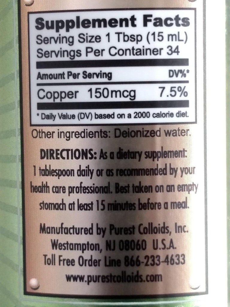 MesoCopper ® 10 ppm Colloidal Copper 500 mL/16.9 Oz
