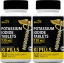 Potassium Iodide Tablets 130 mg (2 Pack) - 280 Tablets