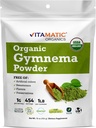 Vitamatic Certified USDA Organic Gymnema Leaf Powder – 1 Pound (16 Ounces) – Natural Herbal Support for Overall Health