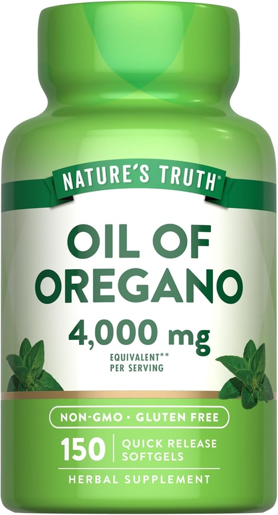 Nature's Truth Oil of Oregano Softgels | 4000 mg | 150 Count | Non-GMO & Gluten Free Herbal Supplement