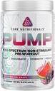 Core Nutritionals Pump Full-Spectrum Non-Stimulant Pre-Workout, with N03T Nitrate, Peak02, Alpha GPC, for Maximum Pump, Strength, and Performance 20 Servings (Watermelon Grape)