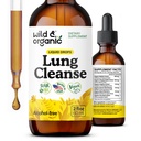 Wild & Organic Lung Cleanse Tincture - Mullein Leaf Extract for Lungs - Herbal Detox Supplements - Vegan, Sugar & Alcohol-Free Mullein Drops - 2 fl oz