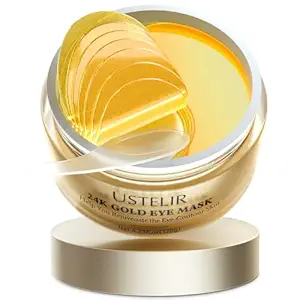 Under Eye Patches, 40 Pairs 24K Gold Eye Masks with Collagen, Eye Patches for Puffy Eyes, Dark Circles & Wrinkles, Under Eye Masks for Skin Care Set, Gel Pads Spa Gifts for Women & Men