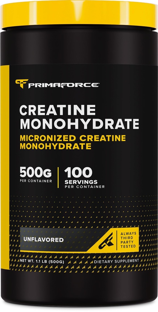 Primaforce Micronized Creatine Monohydrate Powder 500 Grams (1.1 Pounds)