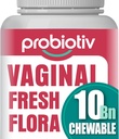 Chewable Vaginal Probiotics for Women 10 Billion CFU + Organic Prebiotics — Supports Vaginal Health, Maintains Vaginal pH Balance & Promotes Feminine Freshness, Strawberry-Flavored Tablets