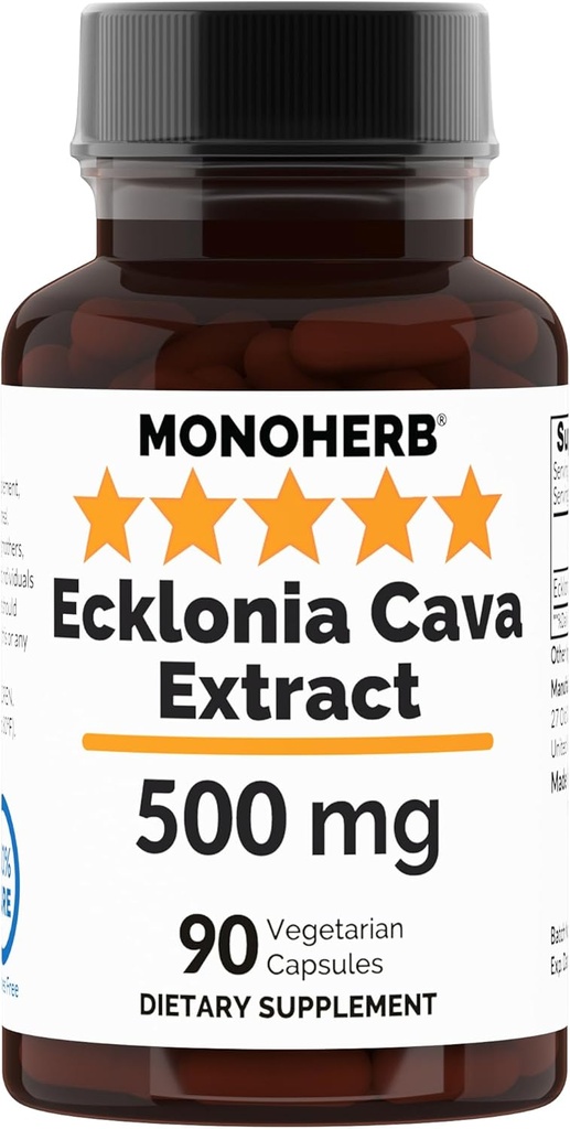 MONOHERB Ecklonia Cava Extract 500 mg per Capsule - 90 Vegetarian Capsules