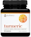 Youtheory Turmeric - 450 mg - with Black Pepper & Olive Leaf - Supports Joint & Brain Health* - Contains Bioenhancers, Curcuminoids & Herbal Extracts - 60 Tablets (20-Day Supply)