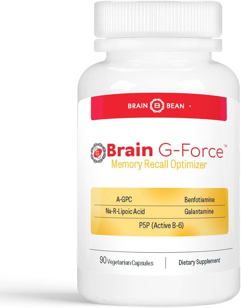 Brain G-Force | for Optimal Brain Function | with Galantamine, R-Lipoic Acid, A-GPC, and Benfotiamine | 45 Servings