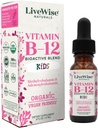 LiveWise Naturals Vitamin B12 Liquid Drops for Kids | Toddlers and Children I Methylcobalamin and Adenosylcobalamin | USDA Organic I Vegan | Non-GMO | Gluten Free | Low Dose