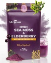 KIKI Green Sea Moss Powder with Elderberry - Vegan Superfood Multivitamin Blend - for Immune Boost and Support - Add to Smoothies, Juice, 6 oz