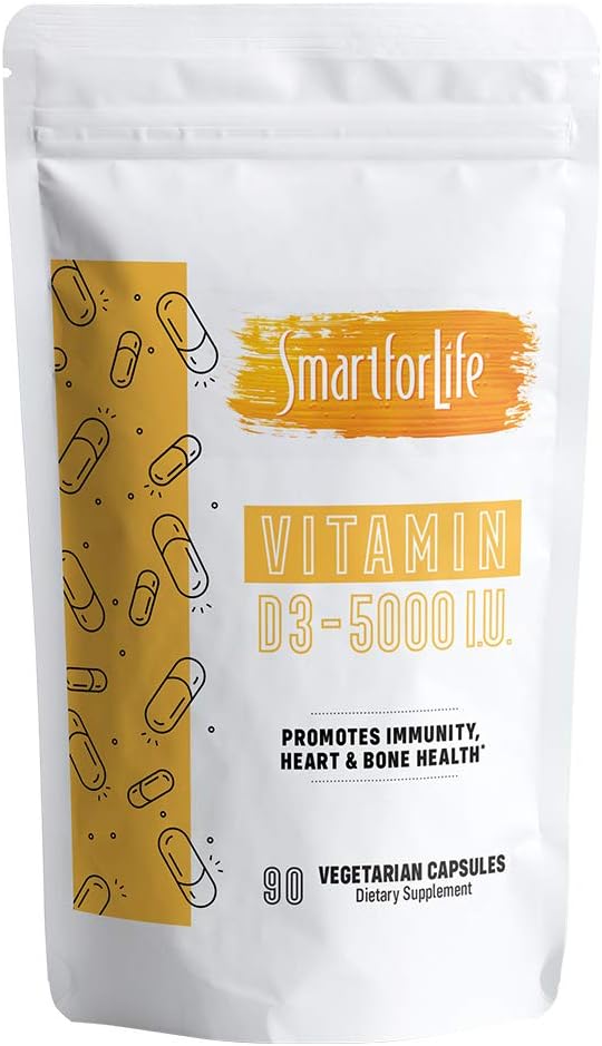 Smart for Life Vitamin D3 5000 iu - 90 Count Vegetable Capsules