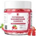 (2 Pack) Magnesium Potassium Supplement Gummies - New Formula Calm Magnesium Bisglycinate Gummies & Plant Potassium Plus Chia Seeds, B6, D3, K2 & Calcium for Sleep, Leg Cramps & Muscle -Vegan,60 Count