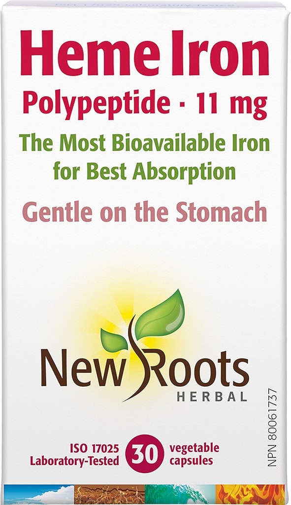 NEW ROOTS HERBAL Heme Iron 30 Capsules