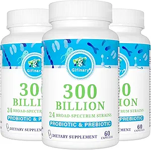 Probiotics for Women and Men, 300 Billion CFU, 24 Strains Probiotics with 15 Organic Herbs probiotics Blend, Probiotic Supplement for Digestive Gut Immune & Whole-Body Health -6 Month Supply