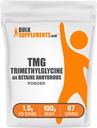 BulkSupplements.com TMG Powder - Trimethylglycine as Betaine Anhydrous, TMG Supplement - Unflavored & Gluten Free, 1.5g per Serving, 100g (3.5 oz) (Pack of 1)