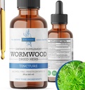 Wormwood Organic Tincture - Herbal Supplement for Digestive Health and Gut Support - Natural Cleanse - Alcohol-Free, Made in USA, 2 Fl Oz