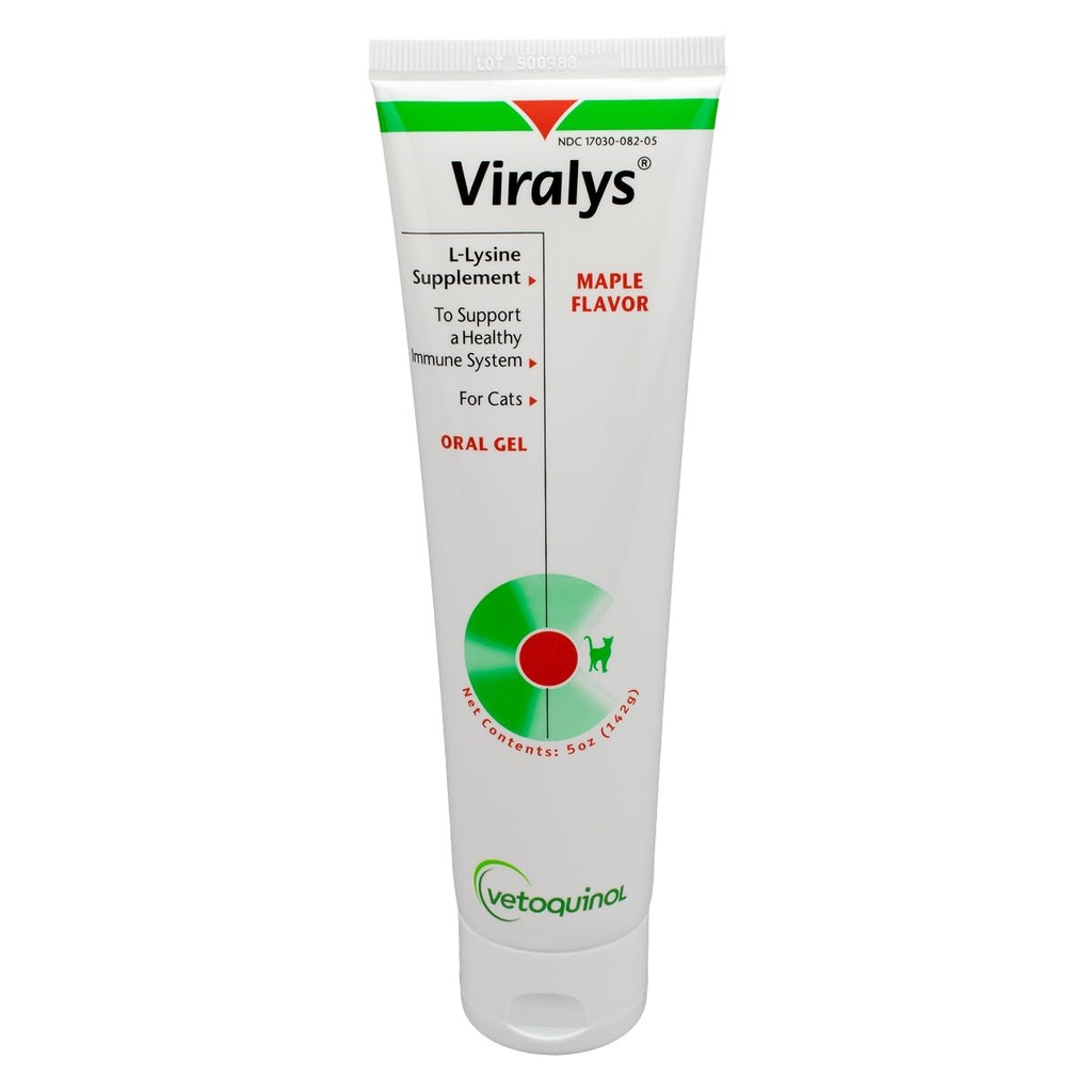 Vetoquinol Viralys - Lysine Supplement for Cats & Kittens - Supports Eye Wellness, Respiratory Health & Immune Strength - Flavored Oral Gel for Easy Feeding & Daily Use for Picky Eaters - 5oz