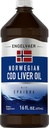 Piping Rock Cod Liver Oil Liquid | 16 fl oz | with EPA DHA | Engelvaer Norwegian | Non-GMO, Gluten Free Supplement