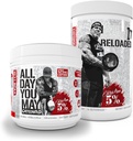 5% Nutrition Rich Piana Bundle | AllDayYouMay Caffeinated BCAA Powder + Kill It Reloaded High-Stim Pre-Workout (Fruit Punch)