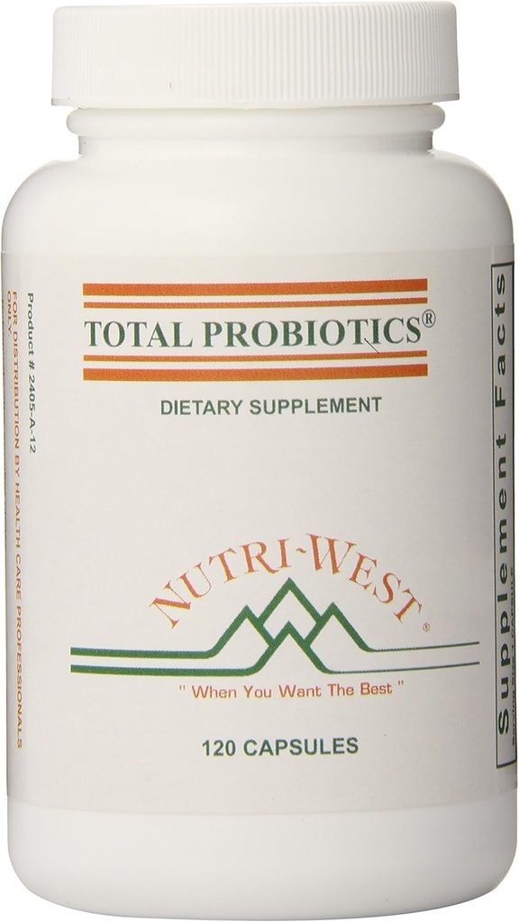 nutri-west Total Probiotics 120 Capsules, 2.4 Ounce