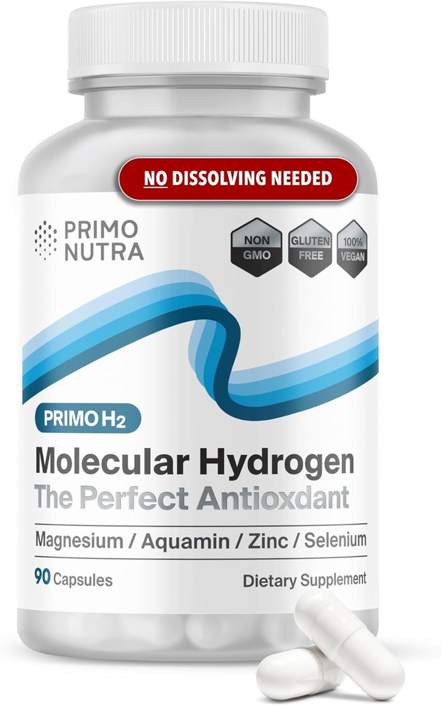 Ingestible Molecular Hydrogen Supplement - Alternative To H2 Tablets and Hydrogen Water, Antioxidant and Mineral Complex - 90ct
