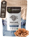 Organic Maitake Mushroom Powder Supplement 100g | Pure Fruiting Body 10:1 High Strength Extract | 30% Beta-D Glucans | 16,600mg Raw Equivalent Per Serving | Immune, Metabolic & Wellness Support