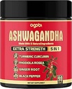 Ashwagandha Capsule 5in1-90 Vegan Capsules Blended with Ginger, Turmeric, Rhodiola Rosea & Black Pepper