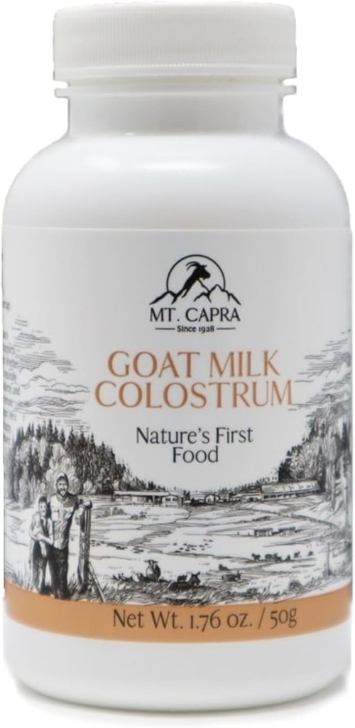 Mt. Capra Goat Milk Colostrum | for Healthy Immune System, Gut, and Athletic Performance | Grass-Fed, High in Immunoglobulins | 17 Servings - 1.76 oz