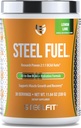 SteelFit Steel Fuel BCAAs Amino Acids Powder for Intra-Workout to Accelerate Muscle Growth & Enhanced Endurance - 30 Servings in Lemon Lime - BCAA Supplements Powder for Electrolytes & Recovery