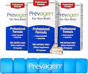 Prevagen Professional Formula - 90 Capsules (3 Month Supply) | Formulated for Your Brain | 40mg of Apoaequorin Plus Vitamin D3 with 7-Day Pill Minder