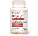 Extended Release Caffeine Pills + Caffeine L-Theanine + Focus & Energy Supplement + No Jitters, No Crash + Natural - 120 Capsules