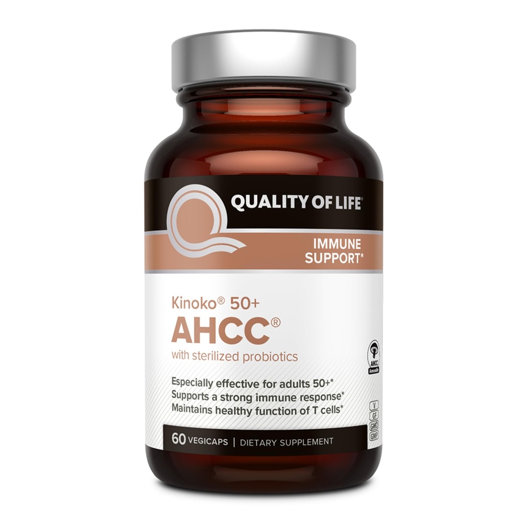Quality of Life AHCC 50+ Featuring AHCC and Lac-Shield for Immune Support