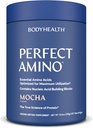 BodyHealth PerfectAmino Powder - BCAA and EAA Powder for Pre and Post Workout - Amino Acid Energy Drink for Men and Women to Support Lean Muscle and Recovery - Mocha - 60 Servings