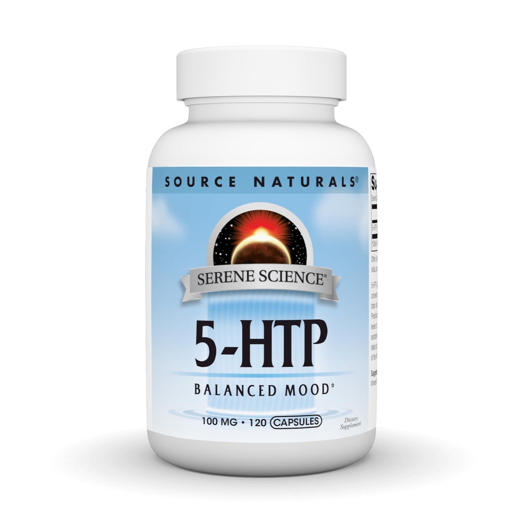 Source Naturals Serene Science 5-HTP, Balanced Mood* - 100 mg - 120 Capsules