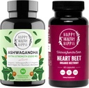Happy Healthy Hippie Beetroot Capsules & Organic Ashwagandha Stress Support Supplement Capsules